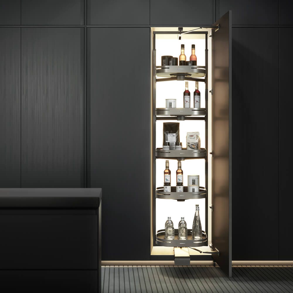 kitchen shearer tourbillion pantry unit